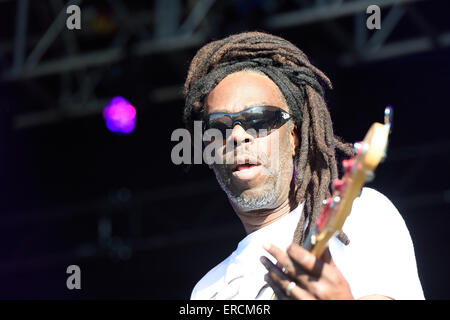 Dreadzone Wychwood music festival2015 dans Cheltenham GLOUCESTERSHIRE Angleterre Band Funk Reggae Banque D'Images