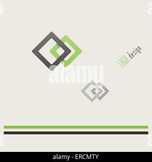 Abstract squares logo forme modèle. vector, business icon design Illustration de Vecteur