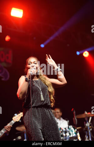 Boney M à l'Wychwood music festival2015 dans Cheltenham GLOUCESTERSHIRE Angleterre Banque D'Images