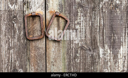 Le cadre de porte en bois avec poignée en métal pour adv ou autres fins utiliser Banque D'Images