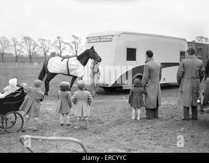 Ouvrir la saison des courses de plat à Lincoln. 15 mars 1950. Banque D'Images