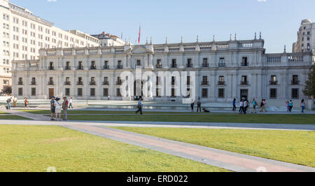 Palacio de la Moneda (Palais de monnaie), Santiago, Chili Banque D'Images