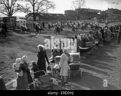 Ouvrir la saison des courses de plat à Lincoln. 15 mars 1950. Banque D'Images