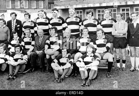 Les Barbarians v Nouvelle-zélande, match de rugby à Cardiff Arms Park, le 27 janvier 1973. Score final 23-11 pour les barbares (photo). Banque D'Images