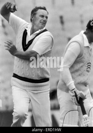 Jack Simmons, joueur de cricket du Lancashire et de Tasmanie. Circa 1987. Banque D'Images