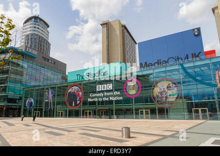 Les studios de la BBC à MediaCity, Salford Quays. Banque D'Images