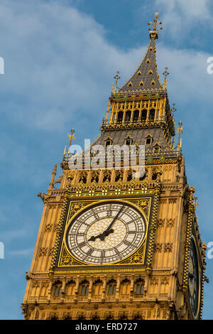 Royaume-uni, Angleterre, Londres. Big Ben Clock Tower, Elizabeth Tower, Palais de Westminster. Banque D'Images