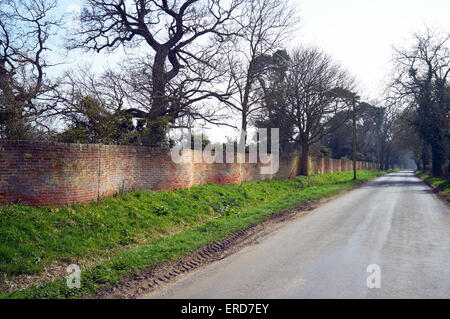 Crinkle crankle Easton mur UK Suffolk Banque D'Images