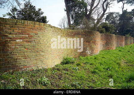 Crinkle crankle Easton mur UK Suffolk Banque D'Images