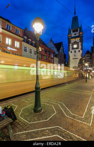 Soir à Freiburg, Allemagne. Banque D'Images