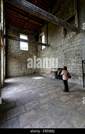 Appuldurcombe House est maintenant un shell, le manoir déserté depuis longtemps abandonné mais maintenant pris en charge par English Heritage. Banque D'Images