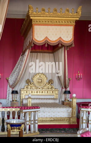 La Chambre de l'Impératrice dans le Grand Trianon du Château de Versailles, France Banque D'Images