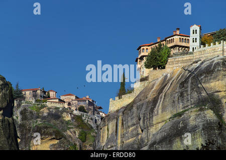 Varlaam saint monastère fondé au milieu du 14e siècle, est le deuxième plus grand monastère des météores en Thessalie, Grèce district Banque D'Images