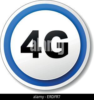 Illustration Vecteur de noir et bleu l'icône 4g Illustration de Vecteur