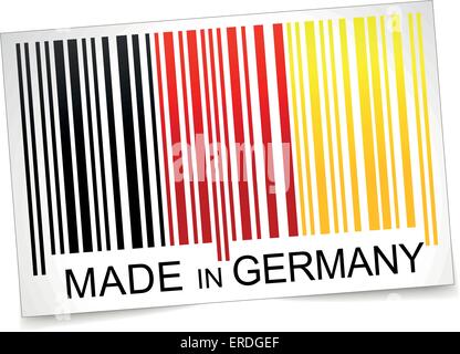 Vector illustration du concept de codes-barres fabriqué en Allemagne Illustration de Vecteur