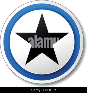 Vector illustration of black et Blue Star icon Illustration de Vecteur