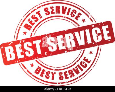 Vector illustration du meilleur service stamp rouge sur fond blanc Illustration de Vecteur
