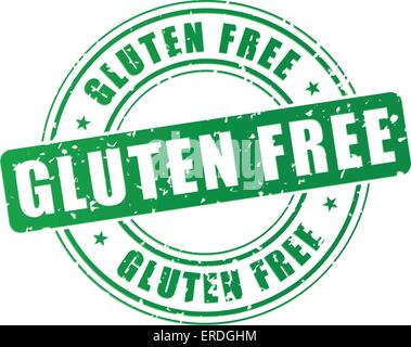 Vector illustration of green gluten free stamp sur fond blanc Illustration de Vecteur