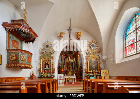 Église fortifiée, église paroissiale Saint Jakob, Lichtenegg, Bucklige Welt, trimestre industrielle, Basse Autriche, Autriche Banque D'Images