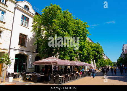 Rue principale Vitosha, le centre de Sofia, Bulgarie, Europe Banque D'Images