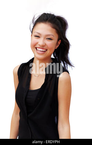 Mixed Race woman smiling Banque D'Images