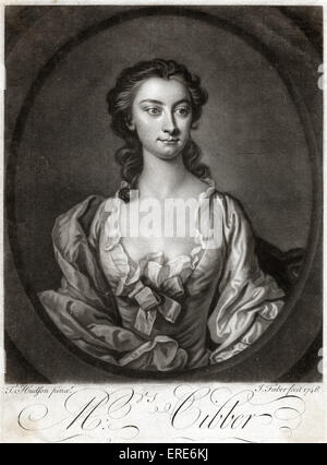 Mme Cibber (Susanna Maria, née Arne).peint par T. Hudson , gravure de J. Faber , 1746. Effectuées dans le Messie de Handel. Banque D'Images