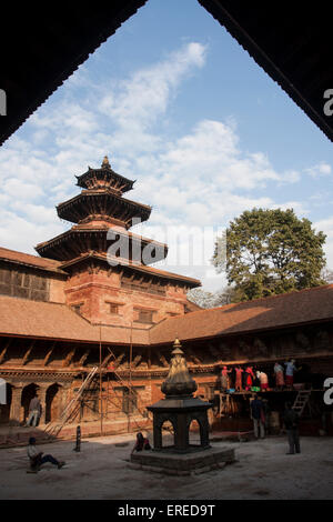 Restauration de Patan Palais Royal. Banque D'Images