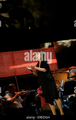 Eri Nakamura, soprano, le Japon. Finaliste de Cardiff singer of the world 2009 Banque D'Images