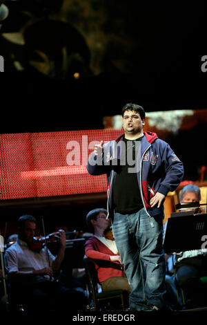 Luca Giordano, finaliste de la Cardiff Singer of the World 2009. Le ténor de l'Italie. Banque D'Images