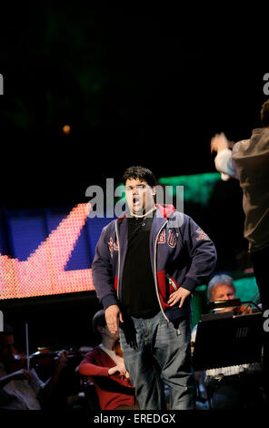 Luca Giordano, finaliste de la Cardiff Singer of the World 2009. Le ténor de l'Italie. Banque D'Images