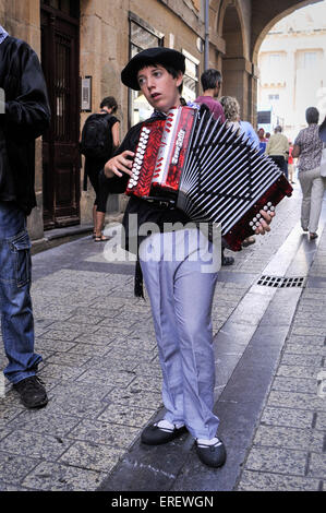 La semaine Basque, célébrant la culture basque, septembre de chaque année. Banque D'Images