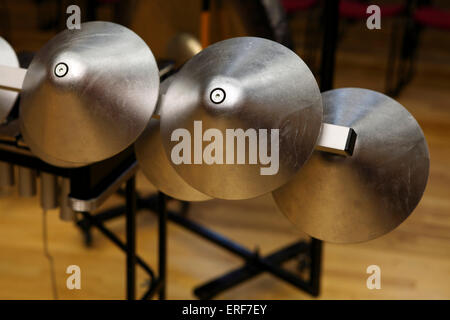 Aluphone, instrument à percussion en métal faite au Danemark. Comme utilisé dans la cérémonie d'ouverture des Jeux Olympiques de 2012, Londres, Royaume-Uni. Banque D'Images