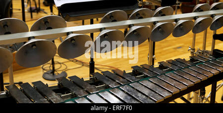 Aluphone, instrument à percussion en métal faite au Danemark. Comme utilisé dans la cérémonie d'ouverture des Jeux Olympiques de 2012, Londres, Royaume-Uni. Banque D'Images