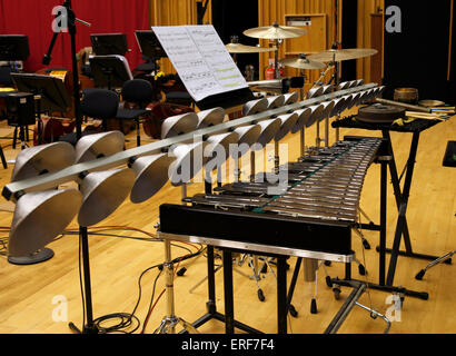 Aluphone, instrument à percussion en métal faite au Danemark. Comme utilisé dans la cérémonie d'ouverture des Jeux Olympiques de 2012, Londres, Royaume-Uni. Banque D'Images