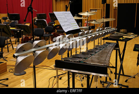 Aluphone, instrument à percussion en métal faite au Danemark. Comme utilisé dans la cérémonie d'ouverture des Jeux Olympiques de 2012, Londres, Royaume-Uni. Banque D'Images