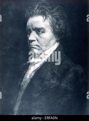 BEETHOVEN, Ludwig van - portrait du compositeur allemand 1770-1827 Banque D'Images