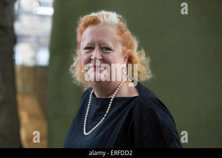 19 août 2014. Edimbourg en Ecosse. Margaret Heffernan, écrivain et homme d'affaire internationale, la recherche de sens dans un Banque D'Images