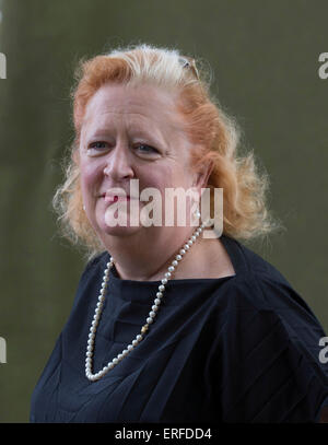 19 août 2014. Edimbourg en Ecosse. Margaret Heffernan, écrivain et homme d'affaire internationale, la recherche de sens dans un Banque D'Images