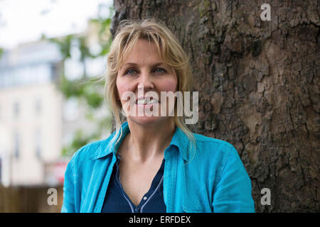 22 août 2014. Philippa Langley (scénariste, a donné une conférence sur son livre ,la tombe du roi : La recherche de Richard III au Edinburgh International Book Festival 2014. Banque D'Images