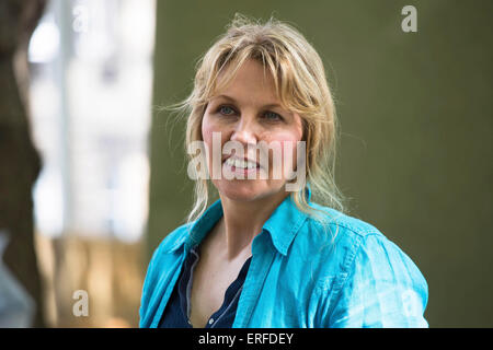 22 août 2014. Philippa Langley (scénariste, a donné une conférence sur son livre ,la tombe du roi : La recherche de Richard III au Edinburgh International Book Festival 2014. Banque D'Images