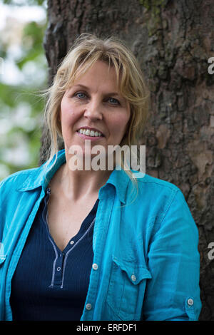 22 août 2014. Philippa Langley (scénariste, a donné une conférence sur son livre ,la tombe du roi : La recherche de Richard III au Edinburgh International Book Festival 2014. Banque D'Images