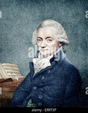 Johann Peter Salomon par Facius, impresario pour Haydn violoniste allemand, chef d'orchestre et compositeur, 20 février 1745 - 28 novembre Banque D'Images