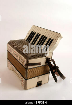 Accordéon Piano - aérophone reed à main - par Hohner accordeon Banque D'Images