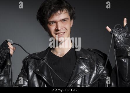 Le 21 février 2014 - Rock singer crier sur le microphone © Igor Golovniov/ZUMA/ZUMAPRESS.com/Alamy fil Live News Banque D'Images