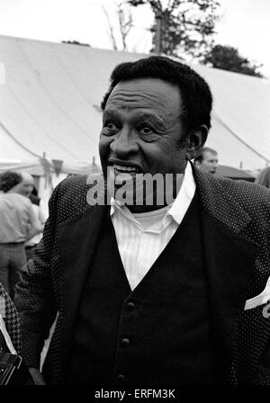 Lionel Hampton - portrait de l'American jazz persussionist & leader du groupe dans les coulisses du Festival de Jazz 1982 Capital Radio dans Banque D'Images