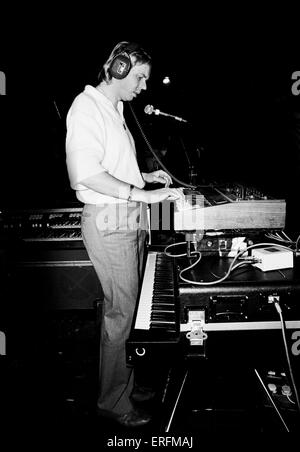 Rick Wakeman - portrait de l'anglais joueur de clavier d'effectuer à Londres, 1981. b. 18 mai 1949. Banque D'Images