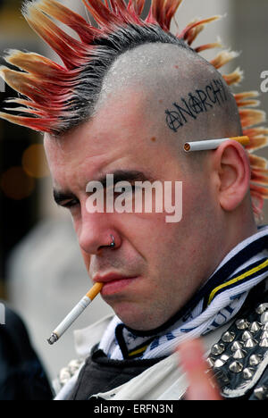 Les Punks - portrait, London UK. Banque D'Images