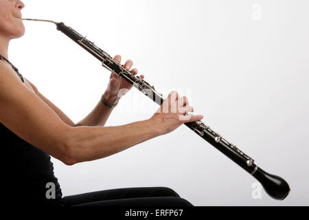 Cor Anglais en position de jeu Banque D'Images