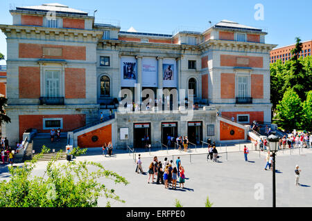 Place Goya entrée de musée du Prado art gallery le centre de Madrid, Espagne Banque D'Images