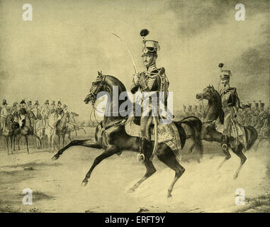 Nicolas Ier de Russie à cheval - D'après une peinture par Franz Krüger. Nicolas I : 6 juillet 1796 - 2 mars 1855. FK, peintre allemand : 1797 - 1857. Banque D'Images